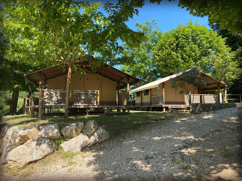 Lodge du camping dans les Cévennes la Salendrinque